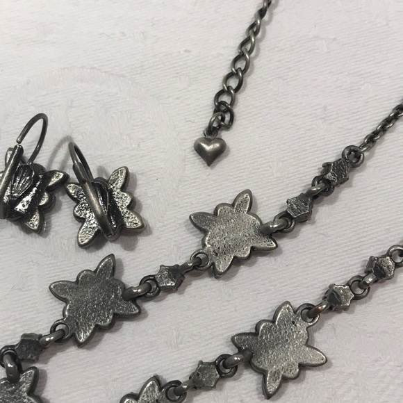 Purple necklace matching earrings - Picture 9 of 9